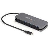StarTech.com 4 Port USB C Hub - 3x USB-A/1xUSB-C - 5Gbps USB 3.0 Type-C Hub (3.2 Gen 1) - Bus Powered - 11.2" Cable w/ Cable Management - Bus Powered 4 Port USB-C hub - USB Type-C laptop to 3xUSB-A & 1xUSB-C - SuperSpeed 5Gbps USB 3.2/3.1 Gen 1 - 11in long host cable w/hideaway cable management - Up to 15W shared power - OS independent - Thunderbolt 3 compatible - USB 3.0/2.0 support