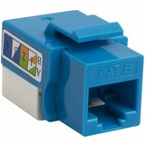 4XEM 10 pack Cat6 RJ45 Keystone Jack UTP 110-Type (Blue)