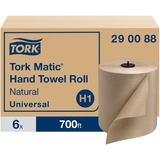 TORK Tork Matic Hand Towel Roll Natural H1 - 1 Ply - 7.7" x 700 ft - 884 Sheets/Roll - Nature - Paper - 1 Roll