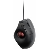 Kensington Pro Fit Ergo Vertical Wired Trackball - Cable - Red, Black - 1 Pack - USB - 800 dpi - Trackball - 9 Button(s) - Right-handed