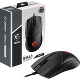 MSI Clutch GM41 Gaming Mouse - Optical - Cable - Black - 16000 dpi - 6 Button(s)