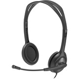 Logitech H111 Stero Headset - Stereo - Mini-phone (3.5mm) - Wired - 20 Hz - 20 kHz - Over-the-head - Binaural - Supra-aural - 7.7 ft Cable - Bi-directional Microphone - Black, Graphite