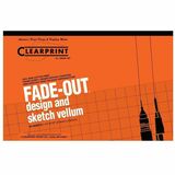 Clearprint Vellum Pad - 50 Sheets - 11" x 17" - Translucent White Paper - Acid-free, Erasable - 1 Each