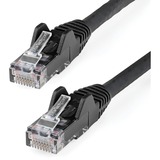 StarTech.com 10ft (3m) CAT6 Ethernet Cable, LSZH (Low Smoke Zero Halogen) 10 GbE Snagless 100W PoE UTP RJ45 Black Network Patch Cord, ETL