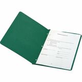 Oxford Letter Recycled Report Cover - 8 1/2" x 11" - 100 Sheet Capacity - 3 Fastener(s) - Dark Green