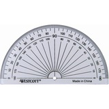 Westcott 4" Plastic Protractor, bulk - Plastic - Clear - 1 Each