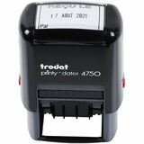 Derome Self-inking Stamp - Date Stamp - 3 Line(s) - Black - Plastic Plastic