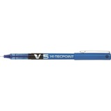 Pilot Hi-Tecpoint V5 Rollerball Pen - Fine Pen Point - 0.5 mm Pen Point Size - Blue Liquid Ink - Tungsten Carbide Tip - 2 / Pack
