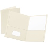 Oxford Letter Recycled Portfolio - 8 1/2" x 11" - 100 Sheet Capacity - 2 Internal Pocket(s) - White - 1 / Each