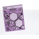 Louis Garneau Small Interlined-Dotted Exercise Book - 32 Pages - Dotted, Interlined - 9.13" (232 mm) x 7.13" (181 mm) - Purple Laminated Paper Cover - Recycled
