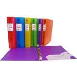 VLB Thick Poly Binders - 2" Binder Capacity - 2" (50.80 mm) Ring - Round Ring Fastener(s) - Spine, Internal Pocket(s) - Polypropylene - Assorted - Frosted