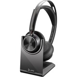 Poly Voyager Focus 2 Headset - Stereo - USB Type A - Wired/Wireless - Bluetooth - 164 ft - 20 Hz - 20 kHz - Over-the-head - Binaural - Ear-cup - MEMS Technology, Noise Cancelling, Electret, Condenser Microphone - Noise Canceling