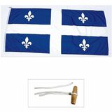 L'étendard Province Flag - Canada - Quebec - 54" (1371.60 mm) x 27" (685.80 mm) - 200 Denier Nylon
