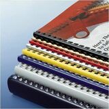 HOP 24 Ring Plastic Comb Bindings - 0.5" Maximum Capacity - 100 x Sheet Capacity - For Legal 8 1/2" x 14" Sheet - Black - Plastic - 100 / Box