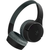 Belkin Wireless On-Ear Headphones for Kids - Stereo - Mini-phone (3.5mm) - Wired/Wireless - Bluetooth - 30 ft - On-ear - Binaural - Ear-cup - 4 ft Cable - Black