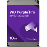 Western Digital Purple Pro WD101PURP 10 TB Hard Drive - 3.5" Internal - SATA (SATA/600) - Conventional Magnetic Recording (CMR) Method - Server, Video Surveillance System, Storage System Device Supported - 7200rpm - 550 TB TBW - 5 Year Warranty