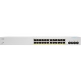 Cisco Business CBS220-24P-4G Ethernet Switch - 24 Ports - Manageable - 2 Layer Supported - Modular - 4 SFP Slots - 30.40 W Power Consumption - 195 W PoE Budget - Optical Fiber, Twisted Pair - PoE Ports - Rack-mountable - 3 Year Limited Warranty