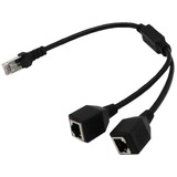 Image of 4XEM 2-to-1 RJ45 Splitter Cable Adapter - F/M- CAT5E