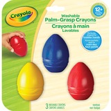 Crayola 3 Washable Palm-Grasp Crayons - Red, Blue, Yellow - 3 / Pack