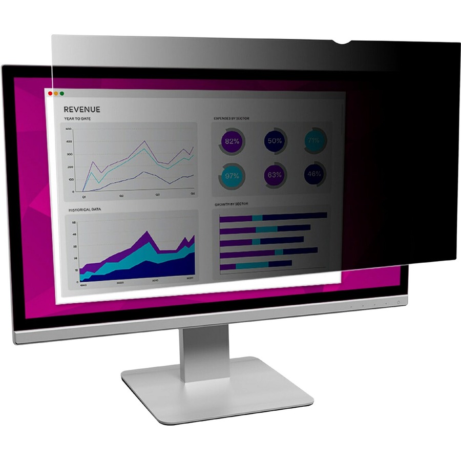 3M High Clarity Privacy Filter for 21.5in Monitor, 16:9, HC215W9B Black, Glossy - For 21.5" (546.10 mm) Widescreen LCD Monitor - 16:9 - Scratch Resistant, Dust Resistant