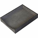 Protacini Castlerock Gray Italian Patent Leather Front-Load Letter Tray