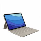 Logitech Combo Touch Keyboard/Cover Case for 11" Apple iPad Pro (3rd Generation), iPad Pro (2nd Generation), iPad Pro Tablet - Sand - Scrape Resistant, Bump Resistant, Slip Resistant - Plastic - Woven Fabric Exterior Material - 7.45" (189.23 mm) Height x 0.67" (17.02 mm) Width x 9.92" (251.97 mm) Depth