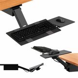 KT2 Ergonomic Sit Stand Computer Keyboard Tray Uncaged Ergonomics | Adjustable Height Tilt Standing Desk Keyboard Drawer Raise Keyboards Above Desk Level