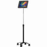Image of CTA Digital Compact Mobile Floor Stand with Universal Security Enclosure (Black)