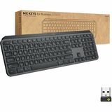 Logitech MX Keys for Business (Graphite) - Brown Box - Wireless Connectivity - Bluetooth - 32.81 ft (10000 mm) - iPhone, iPad, iPad mini, iPod, Tablet, Desktop Computer, Notebook, Smartphone - Windows, Mac OS, iOS, iPadOS, Linux, Chrome OS, Android
