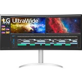 LG Ultrawide 38WP85C-W 37.5" UW-QHD+ Curved Screen LCD Monitor - 21:9 - Silver, White - 38.00" (965.20 mm) Class - In-plane Switching (IPS) Technology - 3840 x 1600 - 1.07 Billion Colors - FreeSync - 300 cd/m - 5 ms - HDMI - DisplayPort