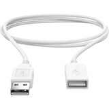 CTA Digital 6-Foot Male to Female USB 2.0 Cable (White)