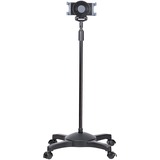 StarTech.com Mobile Tablet Stand with wheels, Height Adjustable Cart, Universal Rolling Tablet Stand for 7 - 11in w/ Detachable Holder, TAA - Mobile tablet stand w/ lockable casters for tablets 7" to 11" - Holder w/adjustable clamps 6.6" to 7.8" in width; 0.4" thick; Up to 2lb in weight - Rotate/Tilt/Swivel; Height adjustable from 36.4" - 57.8" from the floor; Detachable tablet holder cart