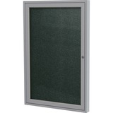 Ghent 1 Door Enclosed Vinyl Bulletin Board with Satin Frame