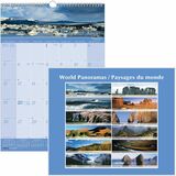 Blueline Blueline Monthly Wall Calendar - Professional - Monthly - 12 Month - January 2024 - December 2024 - 1 Month Single Page Layout - 12" x 17" Sheet Size - Twin Wire - Chipboard - 17" Height x 12" Width - Daily Block, Bilingual, Reinforced, Planning 