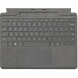 Microsoft Signature Keyboard/Cover Case for 13" Microsoft Surface Pro 8, Surface Pro X, Surface Pro 9 Stylus, Tablet - Platinum - Alcantara Exterior Material - 8.90" (226.06 mm) Height x 11.38" (289.05 mm) Width x 0.19" (4.83 mm) Depth - 1 Pack