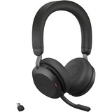 Jabra Evolve2 75 Wireless On-ear Stereo Headset - USB-C - Unified Communication - Black - Binaural - Ear-cup - 3000 cm - Bluetooth - 20 Hz to 20 kHz - MEMS Technology Microphone - Noise Cancelling - Stereo - USB Type C - Wireless - Bluetooth - 98.4 ft - 20 Hz - 20 kHz - On-ear - Binaural - Ear-cup - MEMS Technology Microphone - Noise Canceling - Black