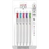 uniball™ ONE Gel Pen - 0.7 mm Pen Point Size - Retractable - Assorted Gel-based, Pigment-based Ink - 5 / Pack