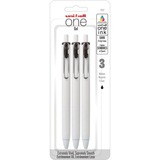 uniball&trade; ONE Gel Pen - 0.7 mm Pen Point Size - Retractable - Black Gel-based, Pigment-based Ink - 3 / Pack