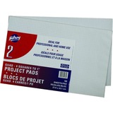 Hilroy Figuring Pads - Graph Ruling - 50 Subject(s) - Gummed - Quad Ruled - 4 Horizontal Squares - 4 Vertical Squares - 15 lb Basis Weight - A3 - 11" x 17" - 17" (431.80 mm) x 11" (279.40 mm) x 0.63" (15.88 mm) - White Paper - Stiff-back