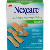 Nexcare Ultra Stretch Bandages CS201-CA, Assorted Sizes, 50/Pack - Assorted Sizes - 3" (76.20 mm) x 1.25" (31.75 mm) - 50/Box - Tan