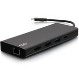 C2G 4K USB C Dual Monitor Dock with Power - HDMI, Ethernet, USB, 3.5mm & 60W