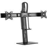 Intekview IntekView Freestanding Double Monitor Stand easy adjustment - Up to 27" Screen Support - 12 kg Load Capacity - Freestanding - Powder Coated - Aluminum, Steel, Plastic - Matte Black