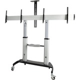 StarTech.com Display Cart - 2 Shelf - 109.77 kg Capacity - 4 Casters - Aluminum, Steel - 28" Length x 87.6" Width x 93.6" Height - For 2 Devices