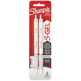 Sharpie S-Gel Pen - Medium Pen Point - 0.7 mm Pen Point Size - Retractable - Black - White Barrel - 2 / Pack