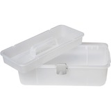 Deflecto Single Tray Storage Box 7-1/3" x 14-2/5" x 5-1/5" White