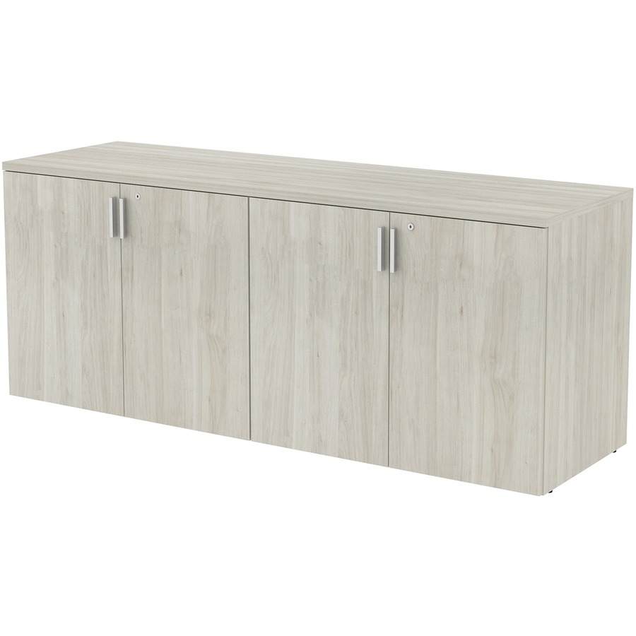 Heartwood Innovations Credenza - 1" (25.40 mm) Thickness Top, 30" (762 mm) Height x 72" (1828.80 mm) Width x 22" (558.80 mm) Depth - Finish: Winter Wood
