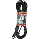 Woods Audio/Visual Extension Cord - For Audio/Video Device - 125 V AC / 13 A - Black - 32.8 ft (10 m) Cord Length - 1 Each