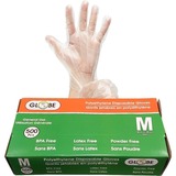 Globe Disposable Deli Gloves Medium Clear 500/box