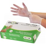 Globe Disposable Vinyl Gloves Clear X-Large 100/box
