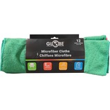 Globe 14 Inch X 14 Inch 240 Gsm Assorted Retail Microfiber Cloths - 14" (355.60 mm) Length x 14" (355.60 mm) Width - Soft, Non-abrasive, Non-scratching, Disinfectant, Disposable - Assorted - 12 / Pack